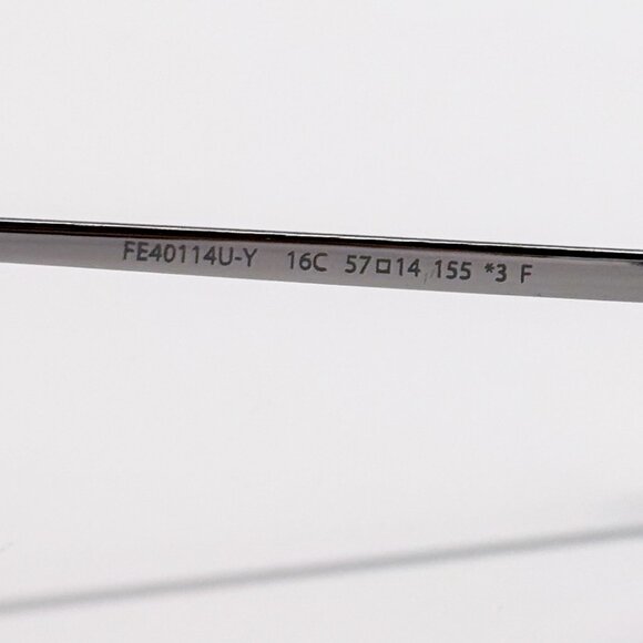 NEW FENDI FE40114U-Y 16C WOMEN SILVER CAT EYE SUNGLASSES FENDI WITH CHAIN - Picture 13 of 14